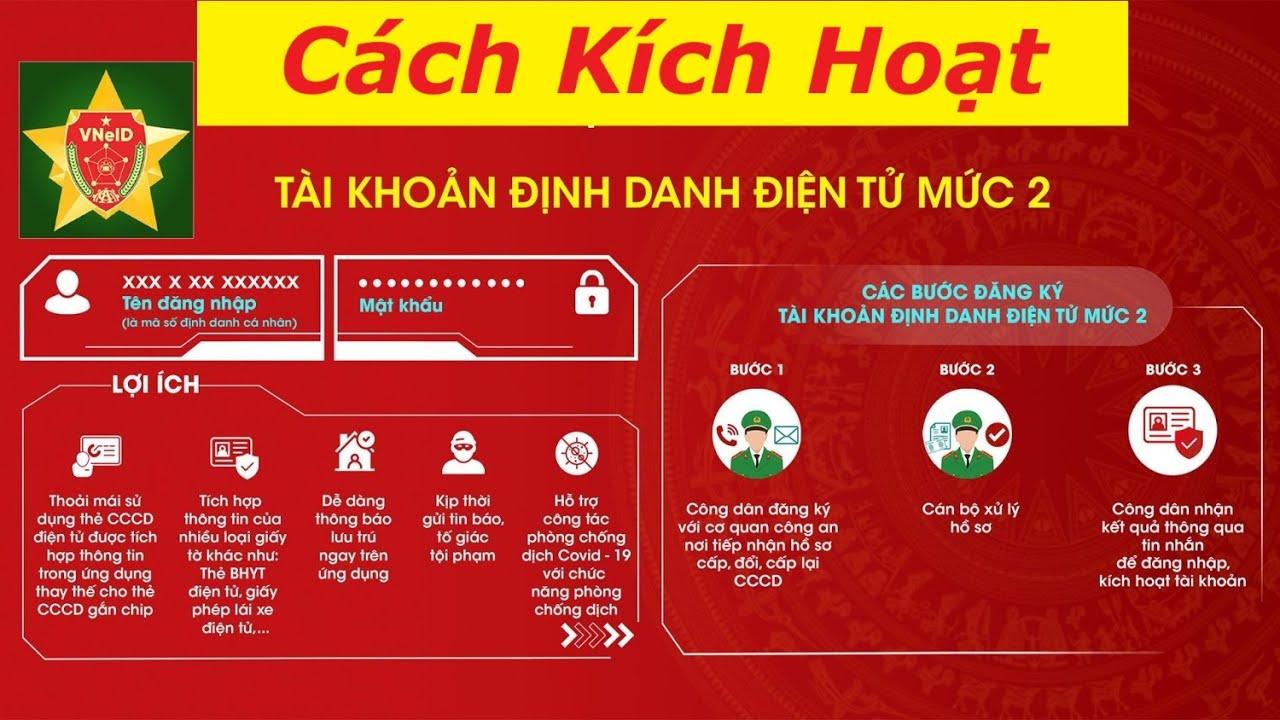 Thông báo về việc thu nhận, kích hoạt Định danh điện tử (ĐDĐT) mức độ 2 trên địa bàn thị trấn Cam Lộ.